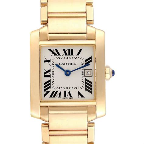 cartier tank watch gold women's